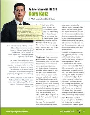 An Interview with ISE CEO Gary Katz