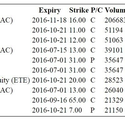 Hot Options Report – End of Day – June 28: BAC, AA, EMC, ETE, VMW, PBR